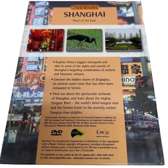 Shanghai -Pearl of the East DVD / Book, from IMP's Unforgettable Journeys Series - Picture 3 of 3